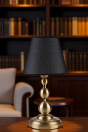Opviq Lámpara de Mesa 8908-3 Negro y Dorado